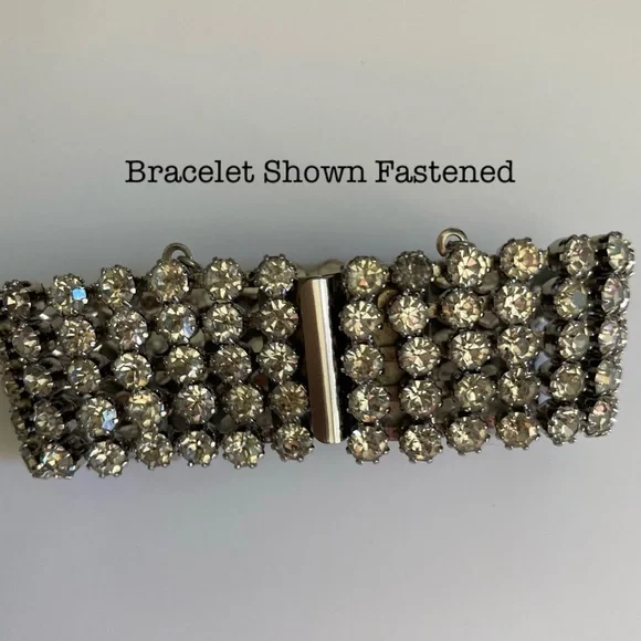 Vintage Estate Rhinestone Bracelet - Picture 7 of 16